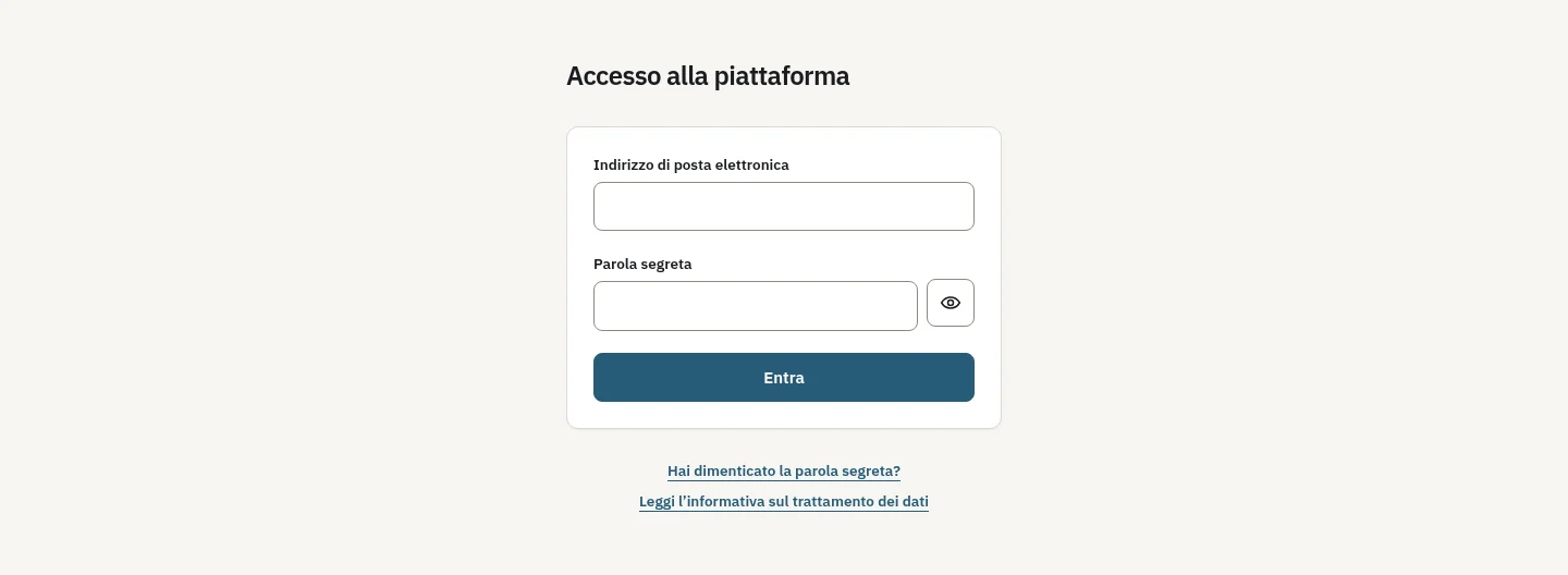 Accesso alla piattaforma HRPA per i test attitudinali.